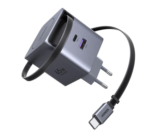 UGREEN Ładowarka sieciowa GaN X615USB-C + USB65W z kablem szara 6941876268252 - 1417002 - zdjęcie